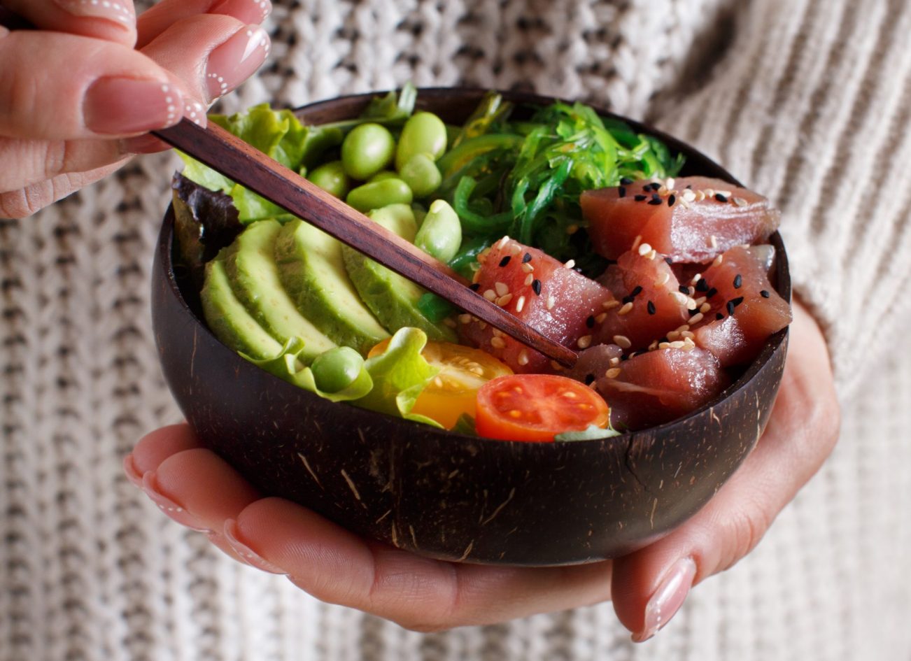 poke bowl salmon tuna