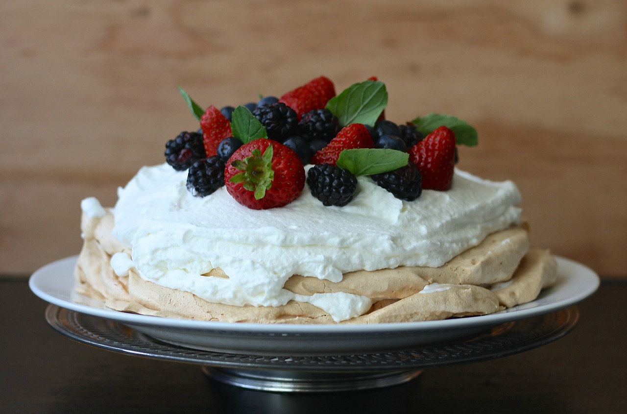 tti tipici Nezelandesi Pavlova platten